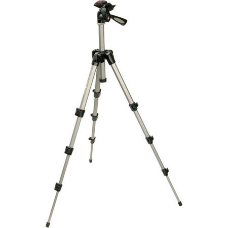Manfrotto 393 Short Aluminum Tripod,Photo/Video Head