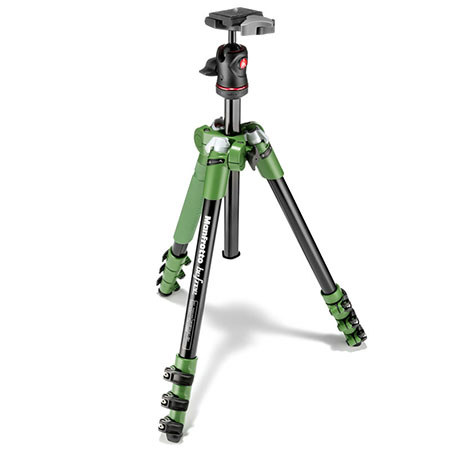 Manfrotto MKBFRA4G-BH 3-section Aluminum Befree Tripod with BallHead - Green