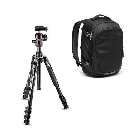 Manfrotto Befree Advanced Lever 4-Section Al Tripod w/Advanced Gear Backpack III