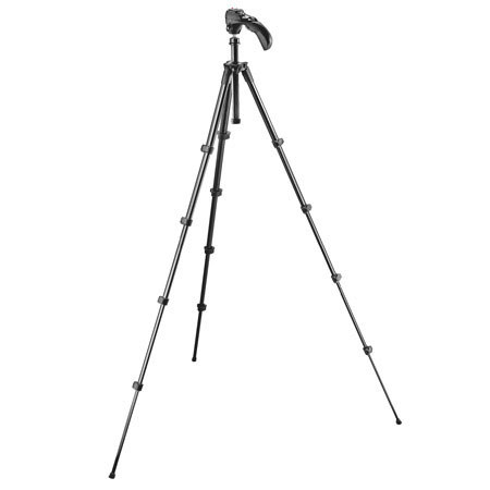 Bogen Compact Series Tripod/Built-in Photo/Movie Head, Black
