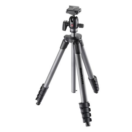 Manfrotto MKCOMPACTADVBH Compact Advanced Aluminum Tripod with Ball Head