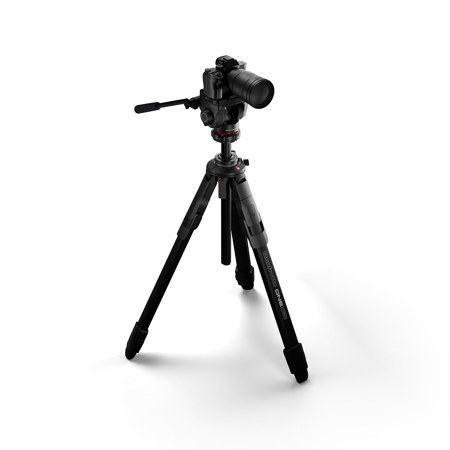 Manfrotto 500X Fluid Video Head with ONE Aluminum Hybrid Video Tripod