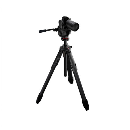 Manfrotto 500X Fluid Video Head with ONE Carbon Fiber Hybrid Video Tripod