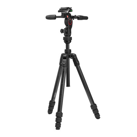 Manfrotto Befree GT PRO 4-Section CF Travel Tripod w/3-Way Pan/Tilt Head, Black