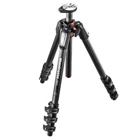 Manfrotto MT055CXPRO4 Carbon Fiber 4 Sect Tripod W/327RC2 Head And Accessories