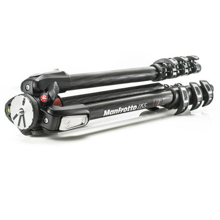 Manfrotto MT055CXPRO4 Carbon Fiber 4 Sections Tripod with Horizontal Column, 19.84lbs Load Capacity, 66.93" Maximum Height