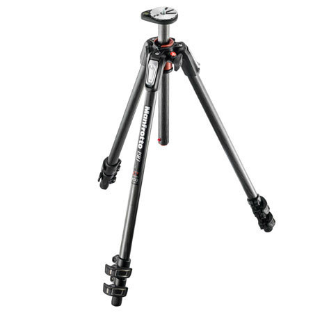 Manfrotto 190 Carbon Fiber 3-Section Tripod With Bogen 804RC2 Head and Accs