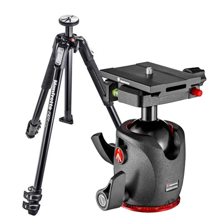 Manfrotto 190X 3 Section Aluminum Tripod, 15.4 Lb W/ MHXPRO-BHQ6 XPRO Ball Head