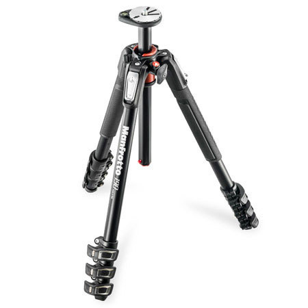 Manfrotto MT190XPRO4 4-section Aluminum Tripod with QR Ballhead Bundle- Black