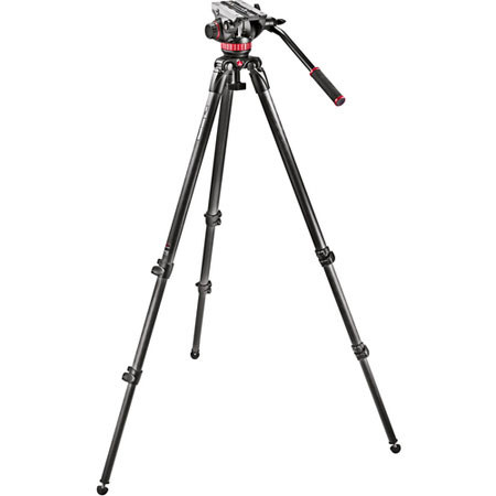 Manfrotto MV502HA 3-section Carbon Fiber Tripod with 502 Pro Video Head - Black