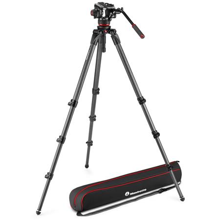 Manfrotto 504X Fluid Video Head with 536 4-Section Carbon Fiber Tripod