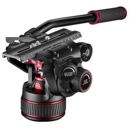 Manfrotto 536 4-Section Carbon Fiber Tripod with Nitrotech 612 Fluid Video Head