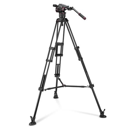 Manfrotto Nitrotech N8 Video Head and 546B Pro Tripod with Mid-Level Spreader