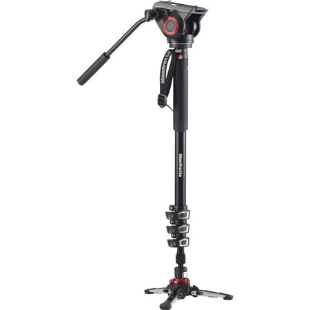 Manfrotto XPRO Monopod+ 4-Section Aluminum Monopod with Fluid Video Head