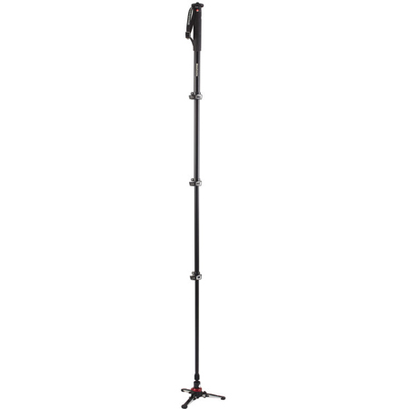 Manfrotto XPRO Monopod+ Aluminum Video Monopod, 4 Section, 27" Minimum Height, 75" Maximum Height, 17 Lbs Capacity