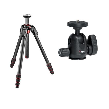 Manfrotto 190Go! 4-Section Carbon Fiber Tripod, Black W/Manfrotto