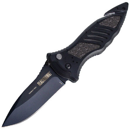Blackhawk CQD Mark 1 Type E Plain Edge Folding Knife, Black
