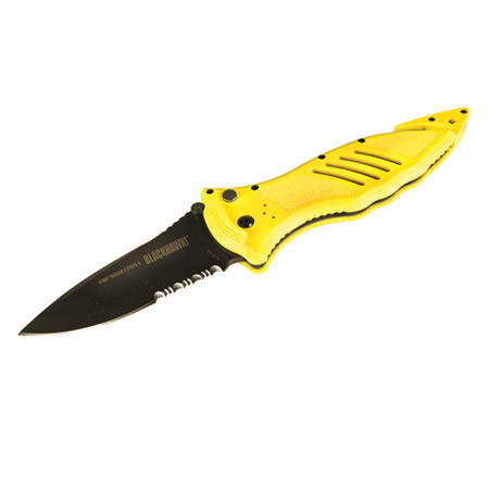 Blackhawk CQD Mark 1 Type E Plain Edge Folding Knife, Yellow