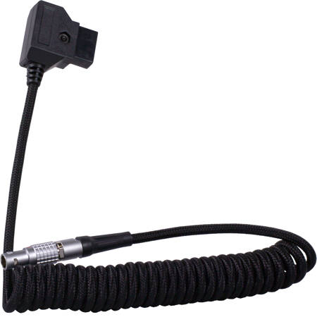 Blackhawk Cables 12-24" D-Tap to LEMO 2-Pin 0B Male Coiled Power Cable, Red