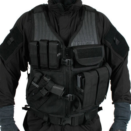 Blackhawk Omega Vest Cross Draw Pistol Mag, Left Hand, Black