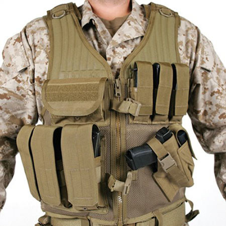 Blackhawk Omega Elite Vest Cross Draw Pistol Mag, Coyote Tan