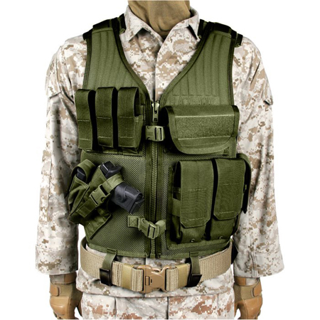 Blackhawk Omega Elite Vest Cross Draw Pistol Mag, Olive Drab