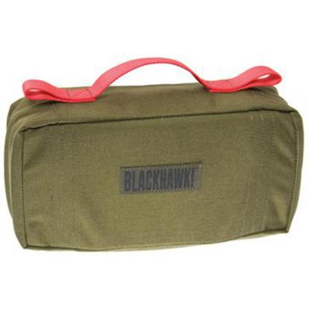Blackhawk S.T.O.M.P. Medical Pack Accessory Pouch with Red Handle, Olive Drab