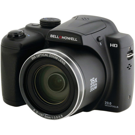 Bell & Howell B35HDZ 20MP Superzoom Bridge Digital Camera, Black
