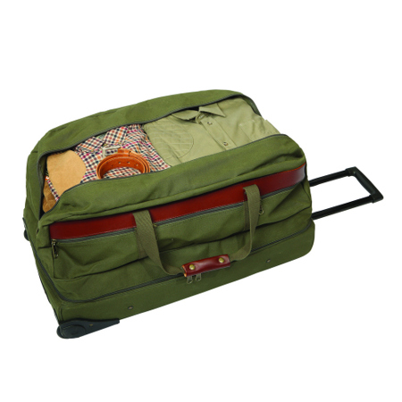 Boyt Harness Covey 30" Heavy-Duty Canvas Rolling Duffel Bag, Olive Drab Green