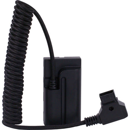 Blackhawk Cables D-Tap to NPF Coiled Dummy Battery Cable for Sony L-Series,Black