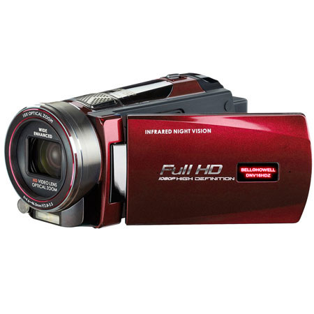 Bell & Howell DNV16HDZ Full HD Rogue Night Vision Camcorder, Maroon