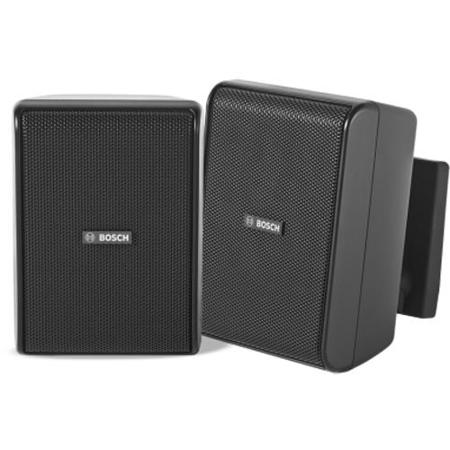 Bosch LB20-PC15-4D 4" 2-Way Quick Install Cabinet Speaker, 70/100V Transformer, 60W Peak, IP54, Black, Pair