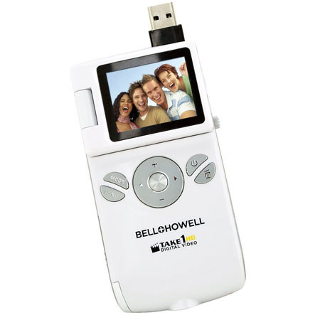 Bell & Howell T100HD Take1 HD Digital Video Camcorder - White
