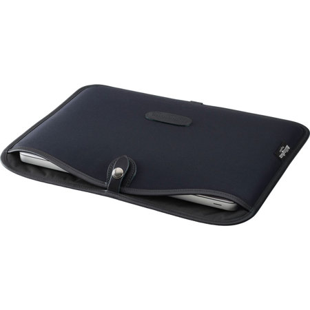 Billingham Slip Case for 13" Laptops, Black Canvas with Black Leather Trim