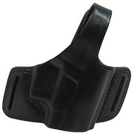 Bianchi Black Widow RH Belt Slide Holster for Glock Pistols, Black Leather