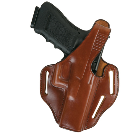 Bianchi Piranha Size 13 Pancake-Style Left Hand Holster for Glock 17 Pistol, Tan