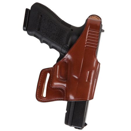 Bianchi Leather Holster For Ruger LC9 – Left Hand, Plain Black, Contour Molded (Model 75)