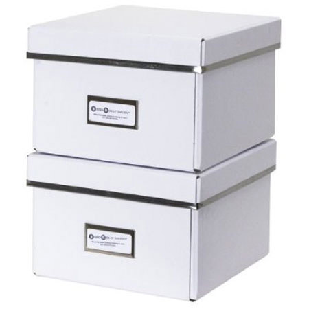 Bigso Felicia Set of 2 DVD Boxes, White