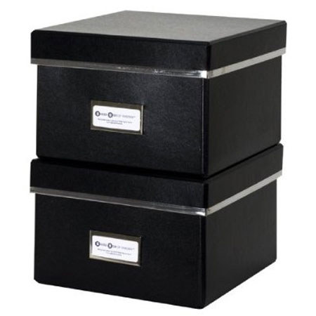 Bigso Felicia Set of 2 DVD Boxes, Black