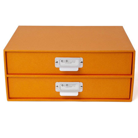 Bigso Birger Two Drawers Chest, Orange