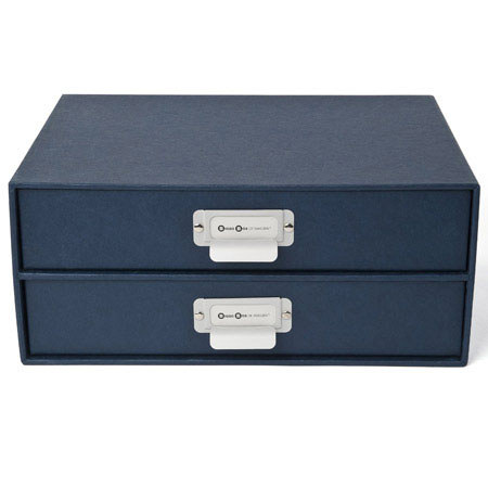 Bigso Birger Two Drawers Chest, Navy