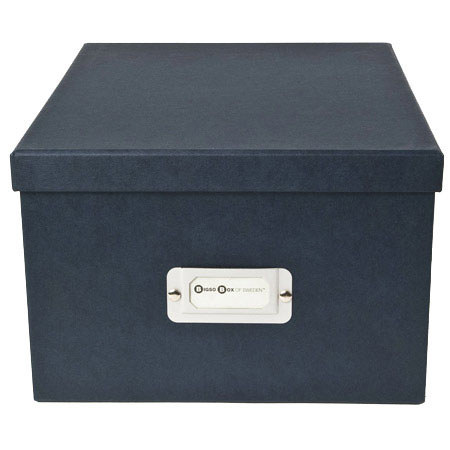 Bigso Gustav CD/DVD/Video Media Storage Box, Navy