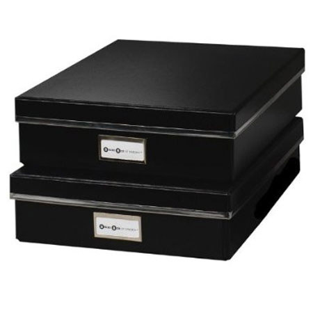 Bigso Filip Set of 2 Letterbox, Black