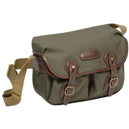 Billingham Hadley Small Shoulder Bag, Sage with Chocolate Leather Trim