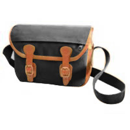 Billingham Series 3 / S3 Shoulder Bag for Rangefinder Cameras, Black with Tan Trim, NYTEX Material.