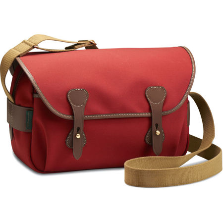Billingham S4 Shoulder Bag, Burgundy Canvas/Chocolate Leather