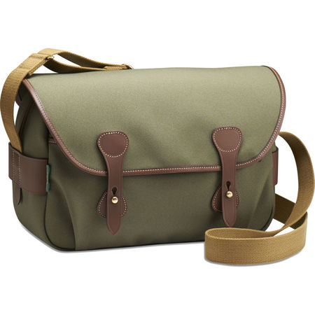 Billingham S4 Shoulder Bag, Sage FibreNyte/Chocolate Leather