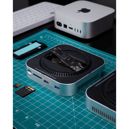 Blackjet MiniRaiden 7-Port Thunderbolt 5 Dock for Mac Mini M4/M4
