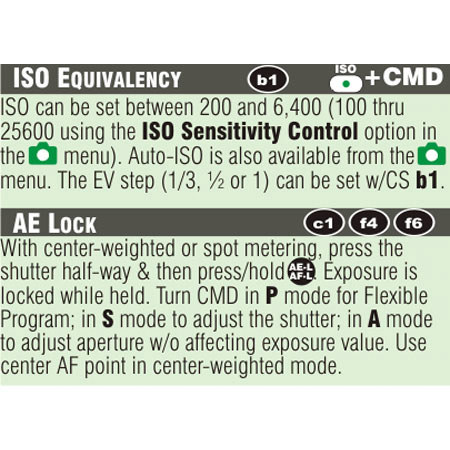 PhotoBert Photo CheatSheet for Nikon D3 SLR Camera