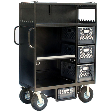 Backstage Super Duz-All Mini Cart, Black Hammertone